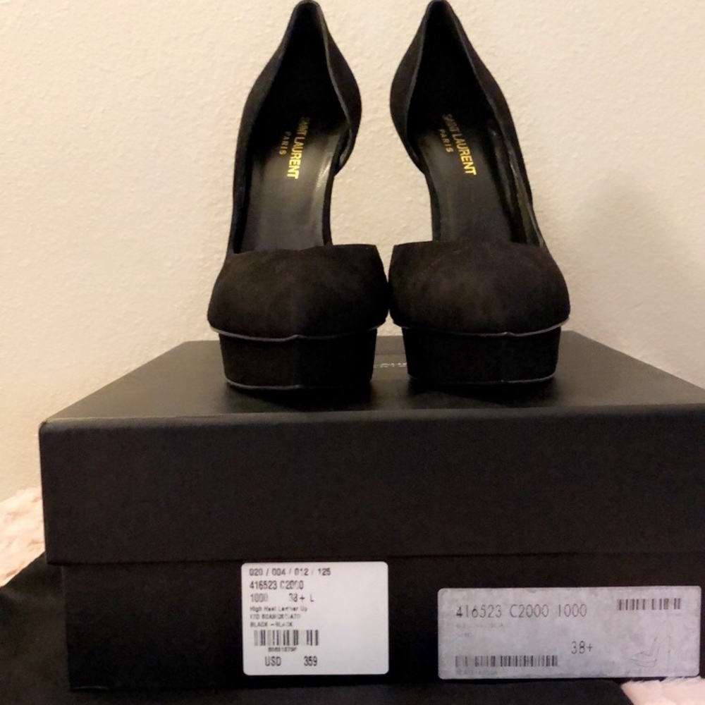 NIB. YSL Saint Laurent Paris Janis Suede Heels
